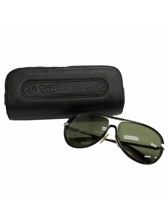 Chrome Hearts Mflaps Part 925 Acetate Teardrop Sunglasses Black Silver 63 main image 9